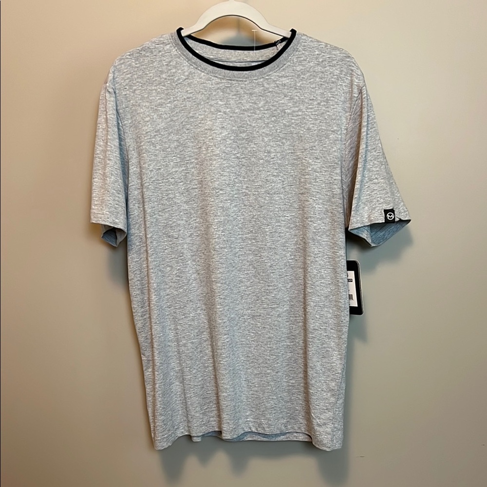Manager Grey Heather Men’s Size Large Short Sleeve Relaxed Fit Cotton-Blend Tee - Picture 4 of 8
